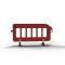 Crowd barrier | made of plastic | fence element red | without film